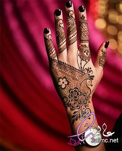 شاهدي بالصور أجمل رسومات حناء للعروس،نقش حناء هندي،نقش حناء ناعم وخفيف 3almik.com_23_20_159